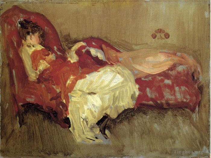James Abbott McNeill Whistler Peinture à l'huile - Note en Rouge La Sieste