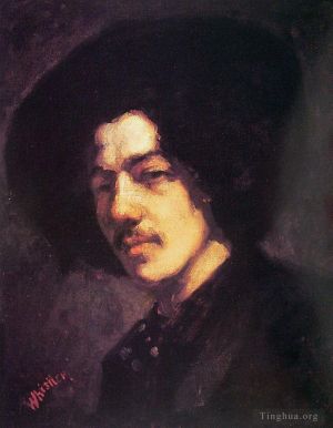 James Abbott McNeill Whistler œuvres - Portrait de Whistler avec chapeau