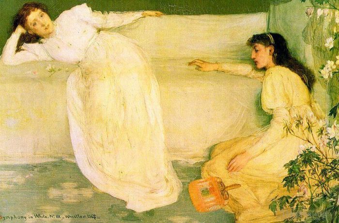 James Abbott McNeill Whistler Peinture à l'huile - Symphonie en blanc n°3