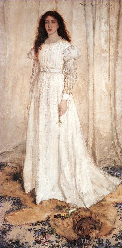 James Abbott McNeill Whistler Peinture à l'huile - Symphonie en blanc No1La Fille Blanche