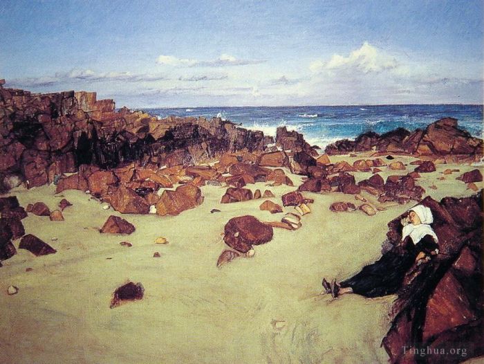 James Abbott McNeill Whistler Peinture à l'huile - La côte bretonne