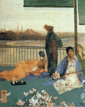 James Abbott McNeill Whistler œuvres - Variations de couleur de chair et de vert Le balcon