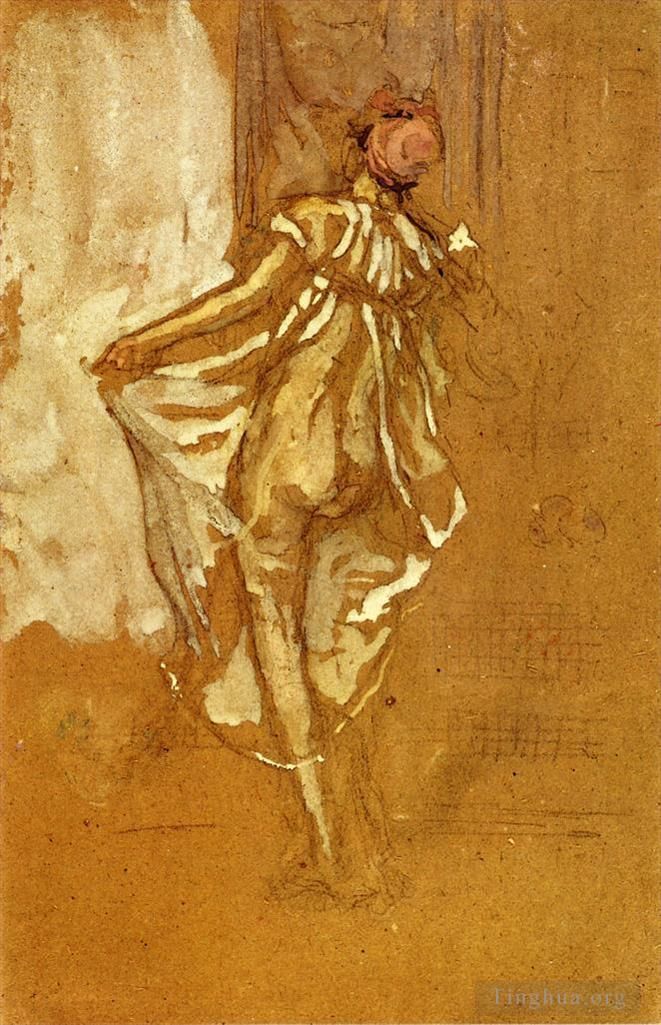 James Abbott McNeill Whistler Types de peintures - Une femme dansante en robe rose vue de dos