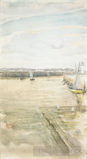 James Abbott McNeill Whistler Types de peintures - Scène de James Abbott McNeill sur la Mersey