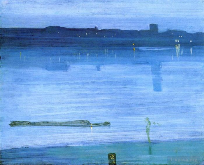 James Abbott McNeill Whistler Types de peintures - Chelsea Nocturne Bleu et Argent