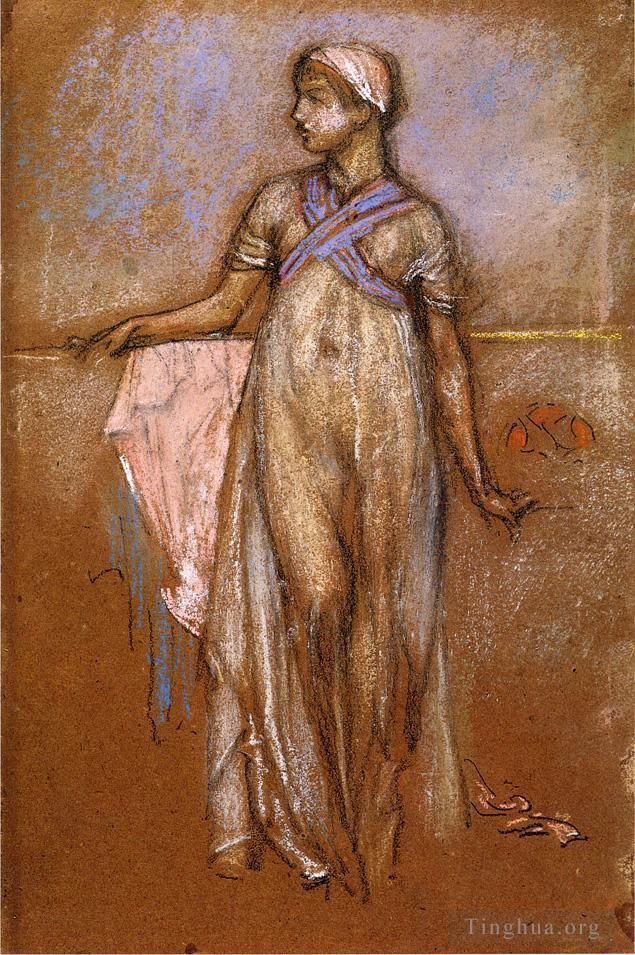 James Abbott McNeill Whistler Types de peintures - La fille esclave grecque alias Variations en violet et rose