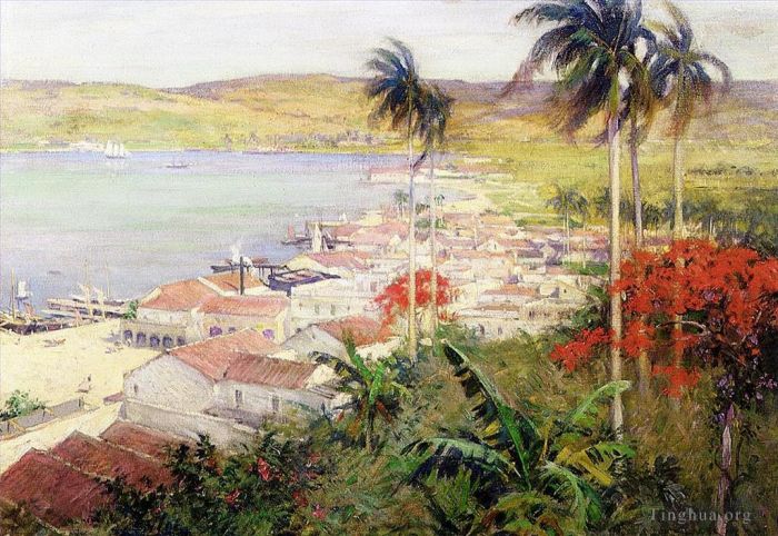 Willard Leroy Metcalf Peinture à l'huile - Port de La Havane