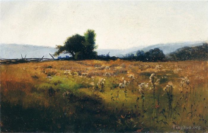 Willard Leroy Metcalf Peinture à l'huile - Vue sur la montagne depuis High Field