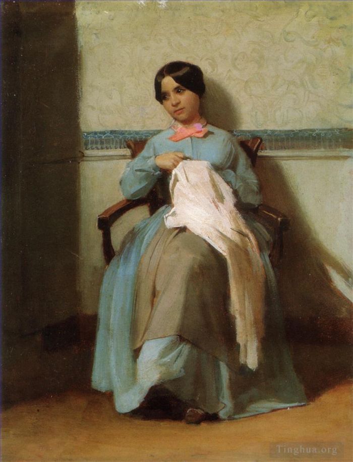 William-Adolphe Bouguereau Peinture à l'huile - Un portrait de Léonie