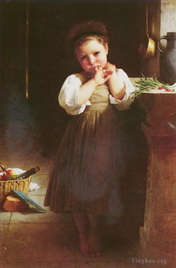 William-Adolphe Bouguereau Peinture à l'huile - Adolphe MAUVAISE ECOLIERE