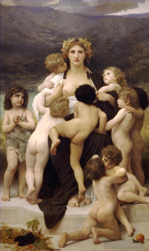 William-Adolphe Bouguereau Peinture à l'huile - L'âme parentale