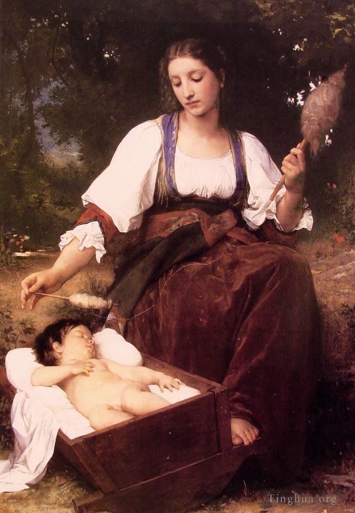 William-Adolphe Bouguereau Peinture à l'huile - Berceuse