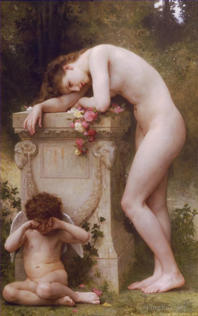 William-Adolphe Bouguereau Peinture à l'huile - Douleur d'amour