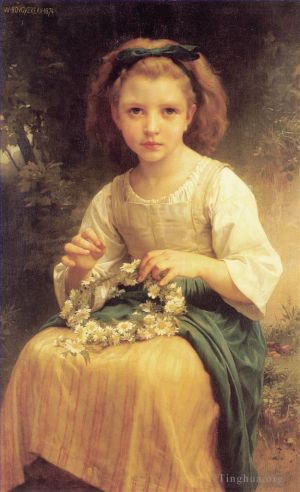 William-Adolphe Bouguereau œuvres - Enfant présentant une couronne