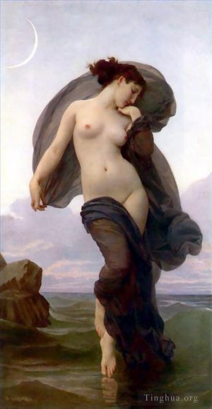William-Adolphe Bouguereau œuvres - Humeur Nocturne (La Crépuscule)