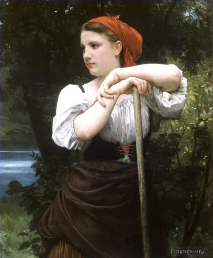 William-Adolphe Bouguereau Peinture à l'huile - Faneuse
