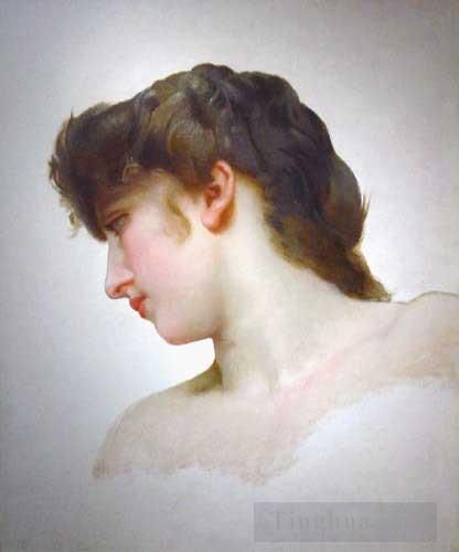 William-Adolphe Bouguereau Peinture à l'huile - Femme blonde profil 1898