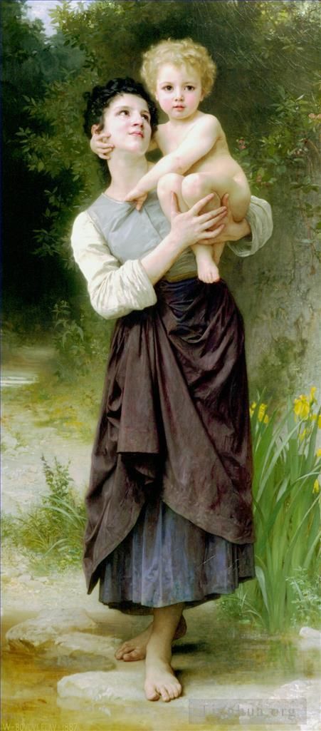 William-Adolphe Bouguereau Peinture à l'huile - Frère et Soeur