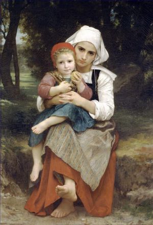 William-Adolphe Bouguereau œuvres - Frère et soeur bretons