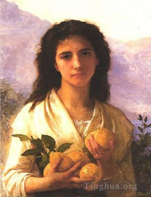 William-Adolphe Bouguereau œuvres - Fille tenant des citrons 1899