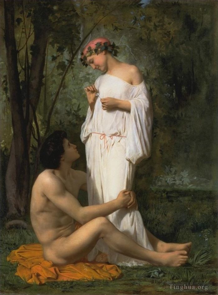 William-Adolphe Bouguereau Peinture à l'huile - Idylle 1851
