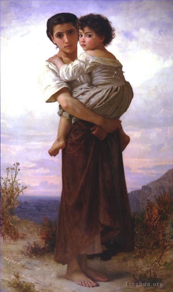 William-Adolphe Bouguereau Peinture à l'huile - Jeunes bohèmes