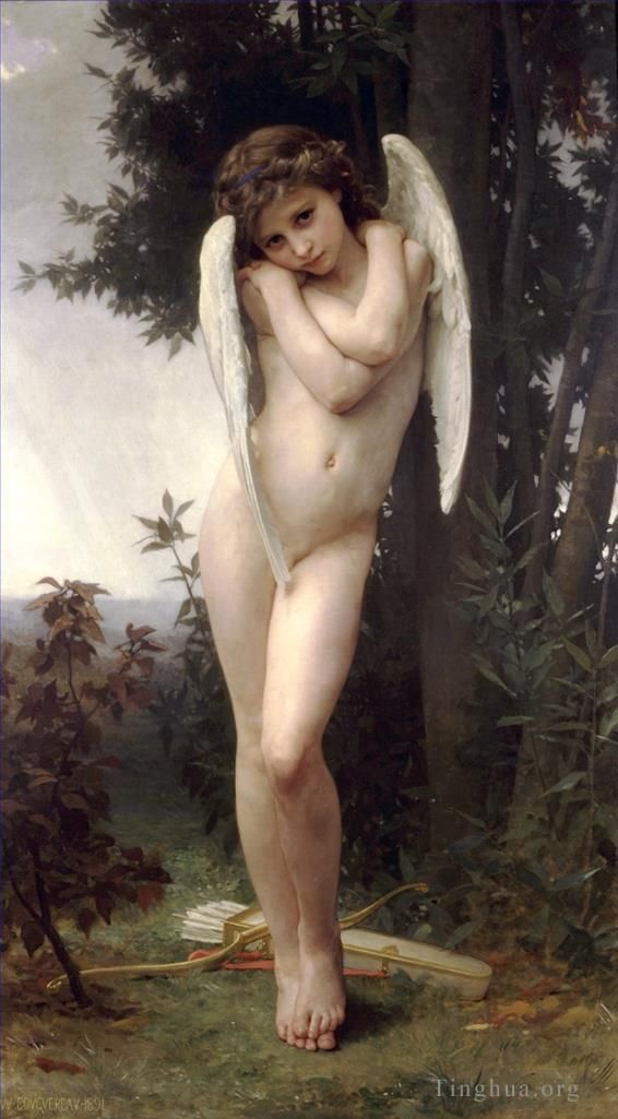 William-Adolphe Bouguereau Peinture à l'huile - L'Amour Mouille