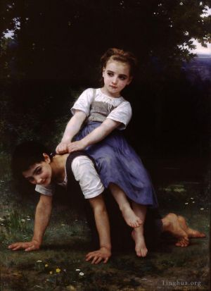 William-Adolphe Bouguereau œuvres - La bourrique huile sur toile