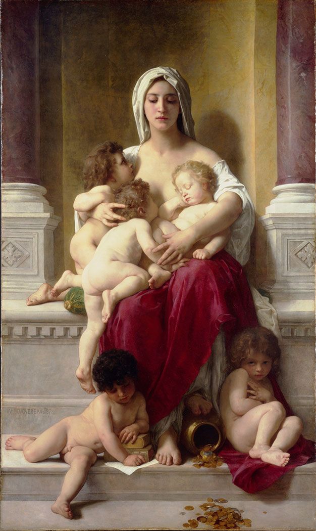 William-Adolphe Bouguereau Peinture à l'huile - La charité