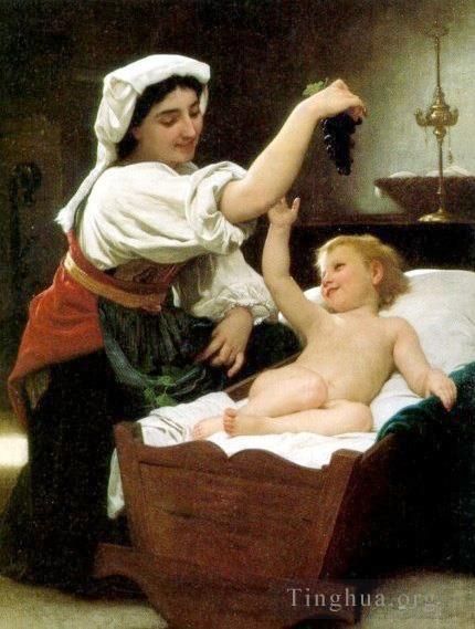 William-Adolphe Bouguereau Peinture à l'huile - La grappe de raisin
