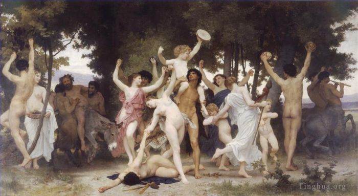 William-Adolphe Bouguereau Peinture à l'huile - La jeunesse de Bacchus