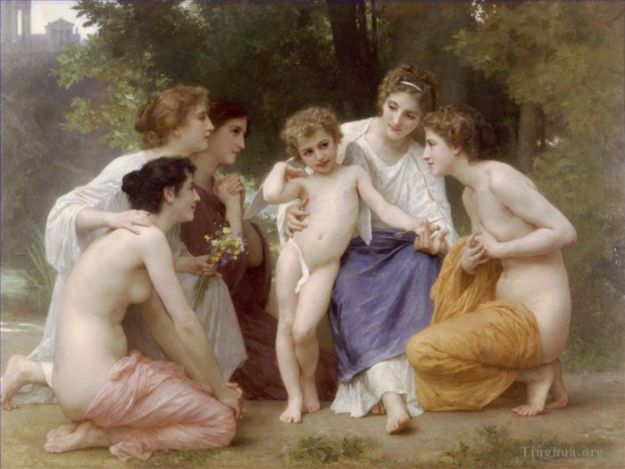 William-Adolphe Bouguereau Peinture à l'huile - L'admiration (La Rochelle)