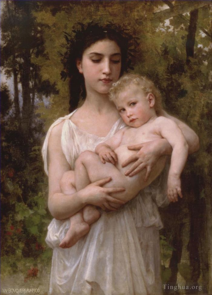 William-Adolphe Bouguereau Peinture à l'huile - Le jeune frère 1900