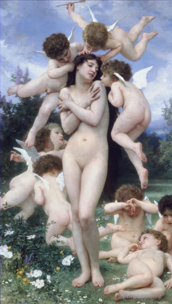 William-Adolphe Bouguereau Peinture à l'huile - Le Printemps
