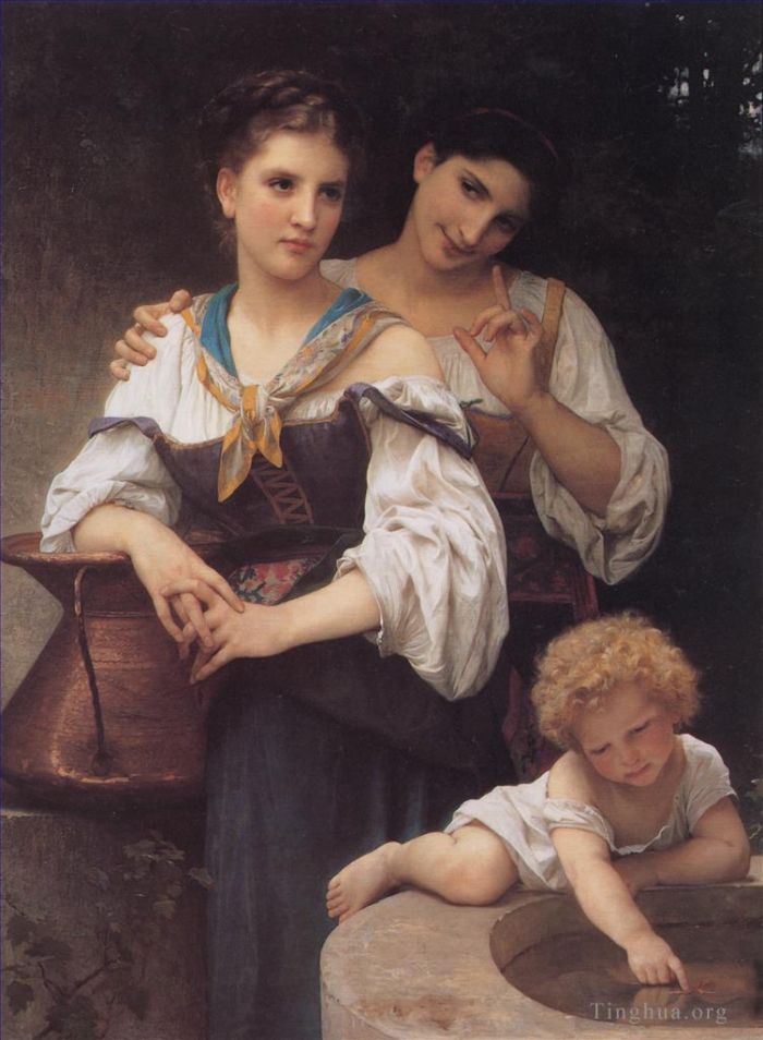 William-Adolphe Bouguereau Peinture à l'huile - Le secret