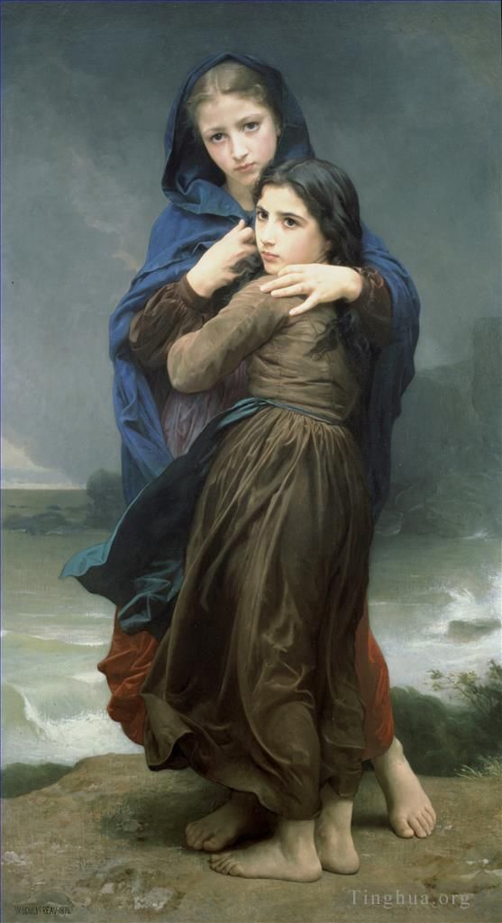 William-Adolphe Bouguereau Peinture à l'huile - Lorage