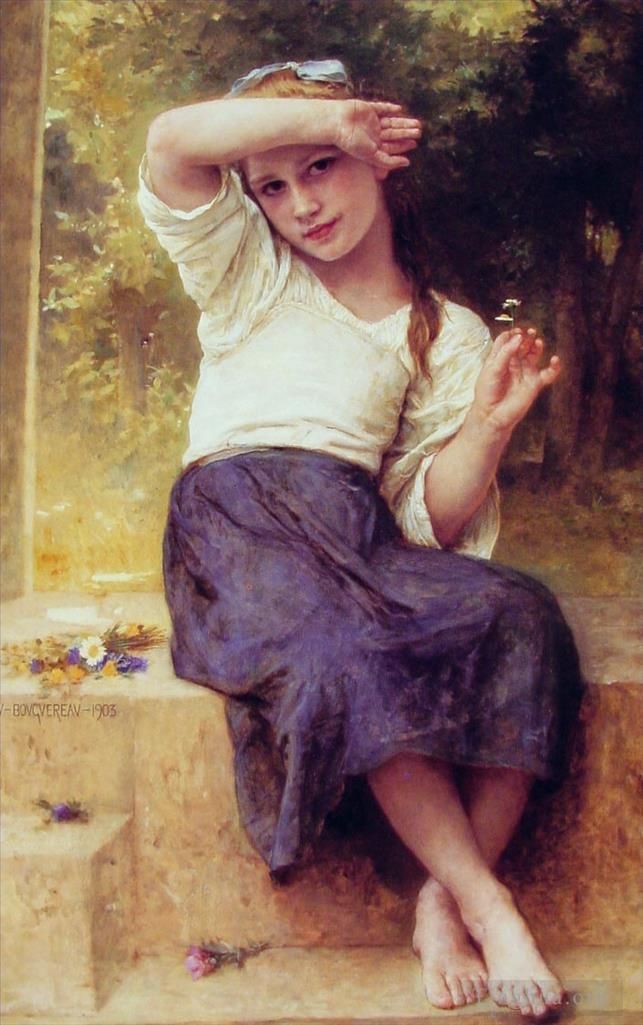 William-Adolphe Bouguereau Peinture à l'huile - Marguerite