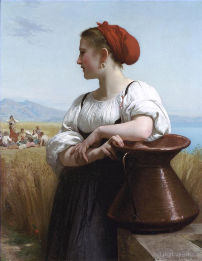 William-Adolphe Bouguereau Peinture à l'huile - Moissoneuse