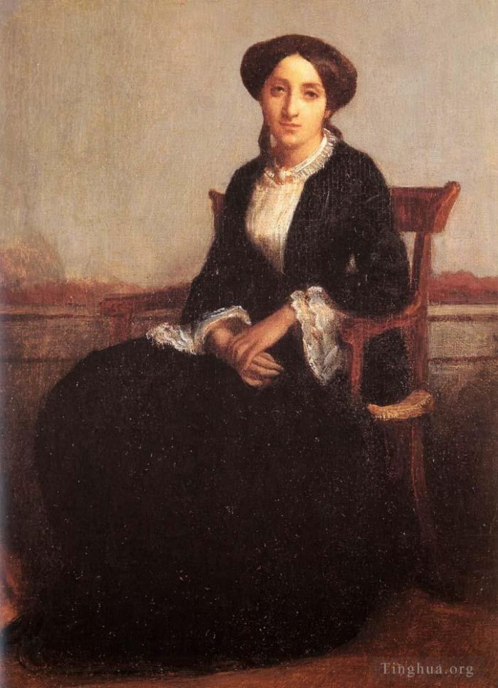 William-Adolphe Bouguereau Peinture à l'huile - Portrait De Geneviève Céline Aînée Dau