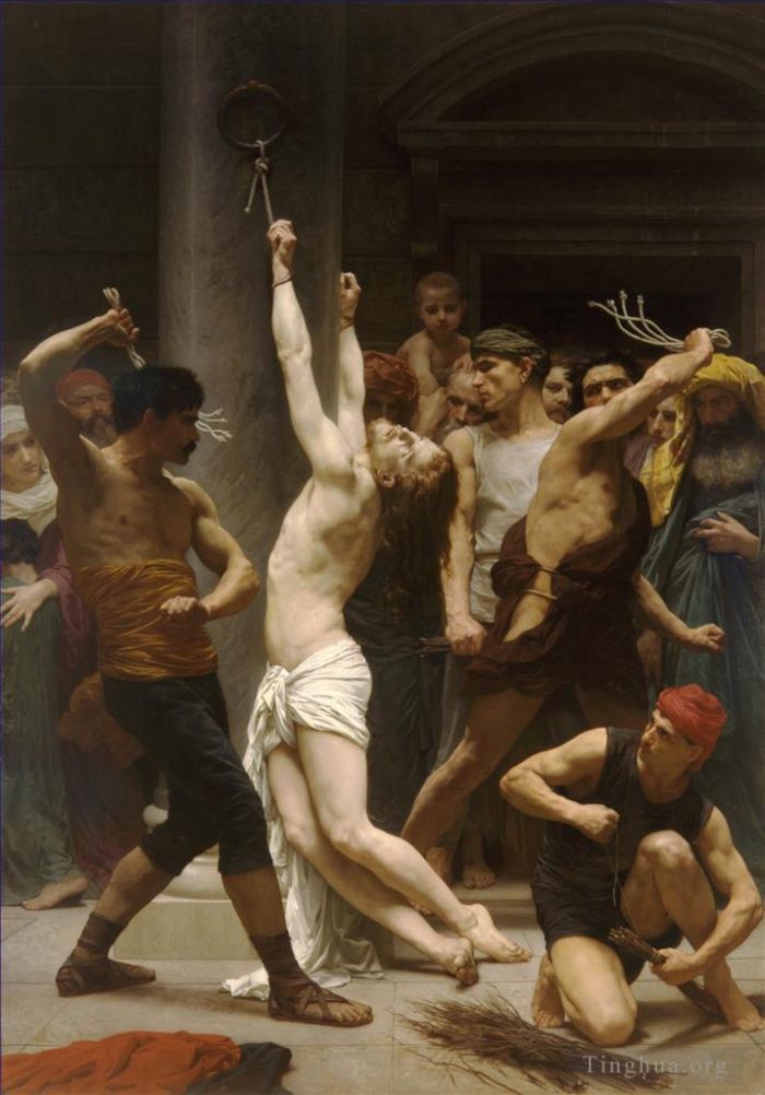 William-Adolphe Bouguereau Peinture à l'huile - La Flagellation du Christ