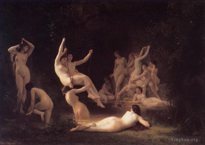 William-Adolphe Bouguereau Peinture à l'huile - Le Nymphée