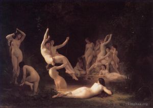 William-Adolphe Bouguereau œuvres - Le Nymphée
