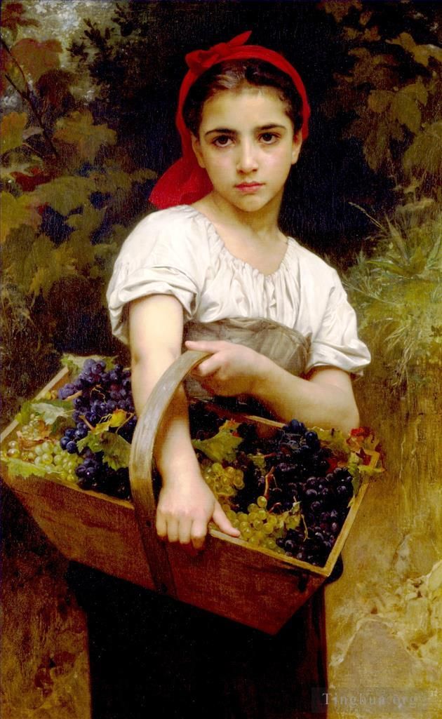 William-Adolphe Bouguereau Peinture à l'huile - Vendangeuse