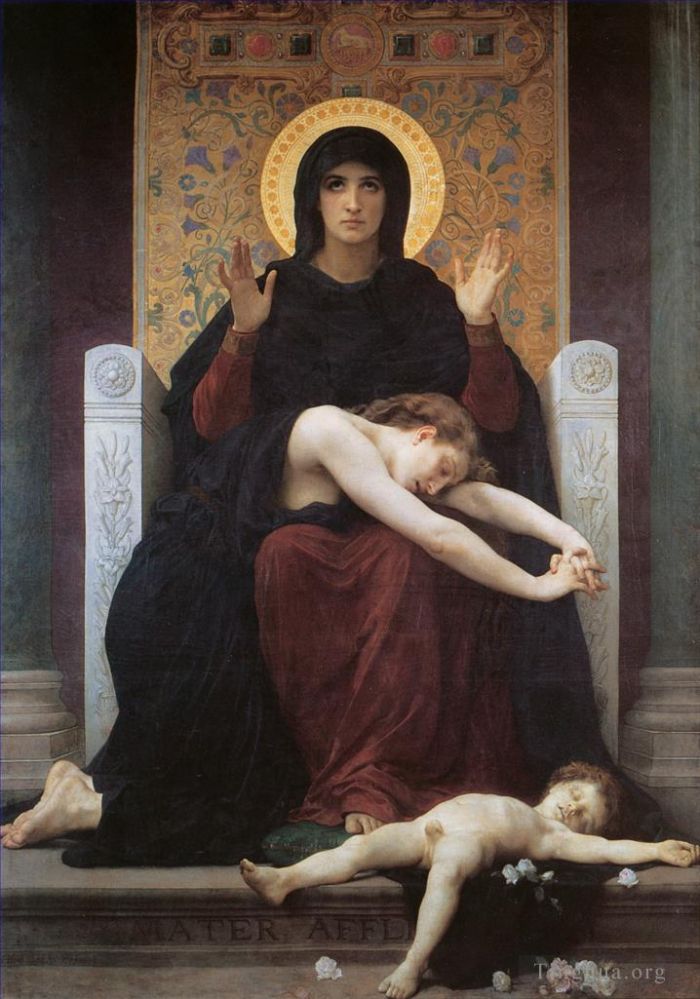 William-Adolphe Bouguereau Peinture à l'huile - Vierge consolatrice