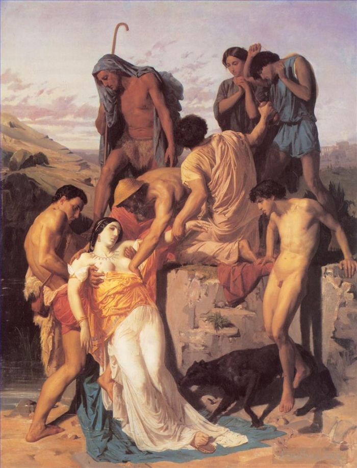 William-Adolphe Bouguereau Peinture à l'huile - Zénobie trouvée par les bergers