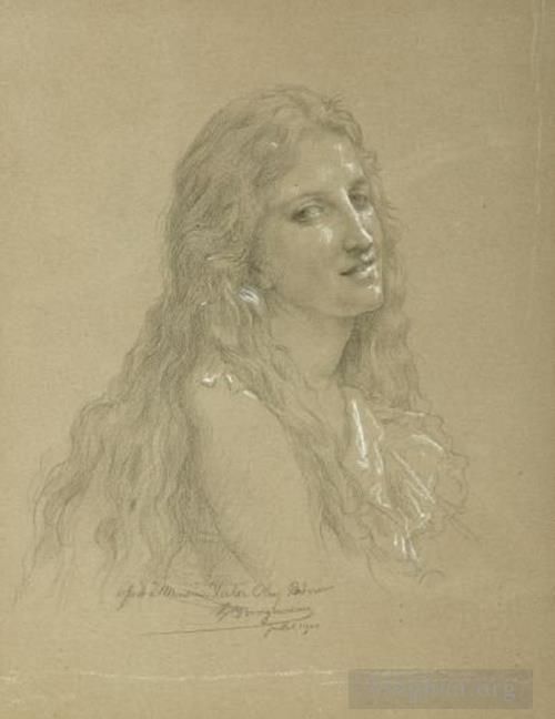 William-Adolphe Bouguereau Types de peintures - Dessin d'une femme