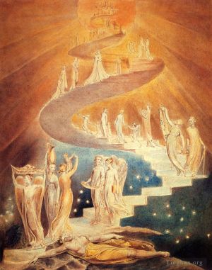 William Blake œuvres - L'échelle de Jacob
