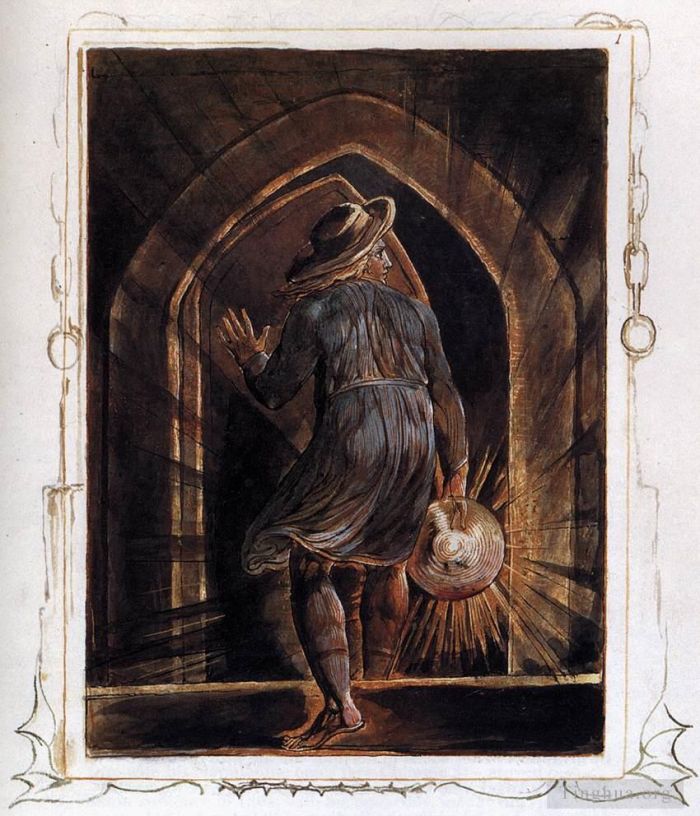 William Blake Types de peintures - Los entrant dans la tombe