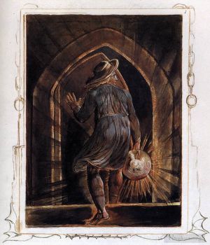 William Blake œuvres - Los entrant dans la tombe