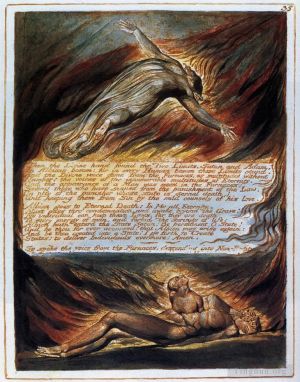 William Blake œuvres - La descente du Christ
